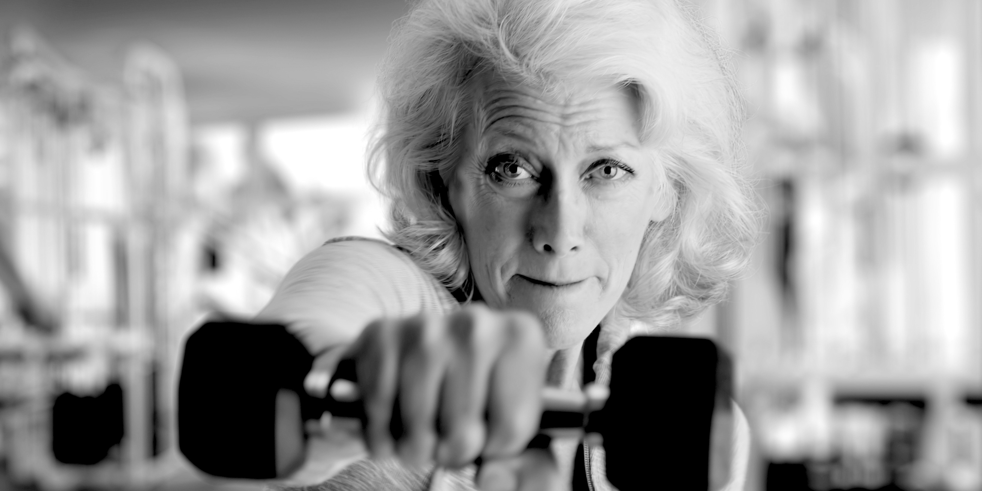 Middle aged woman in the gym